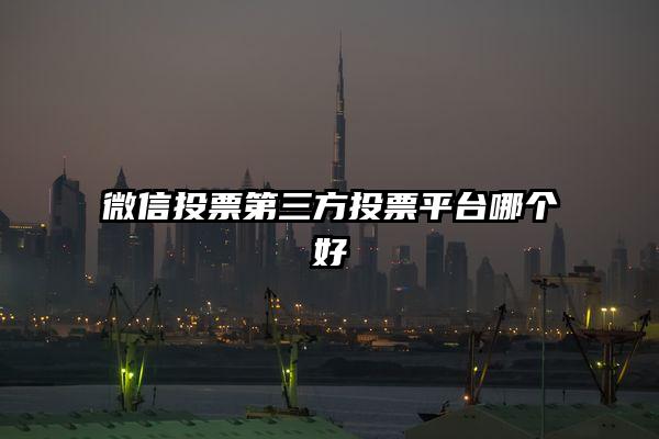 微信投票第三方投票平台哪个好