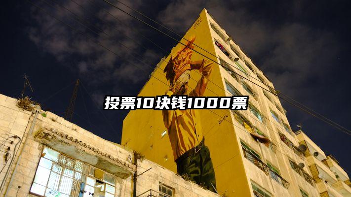 投票10块钱1000票